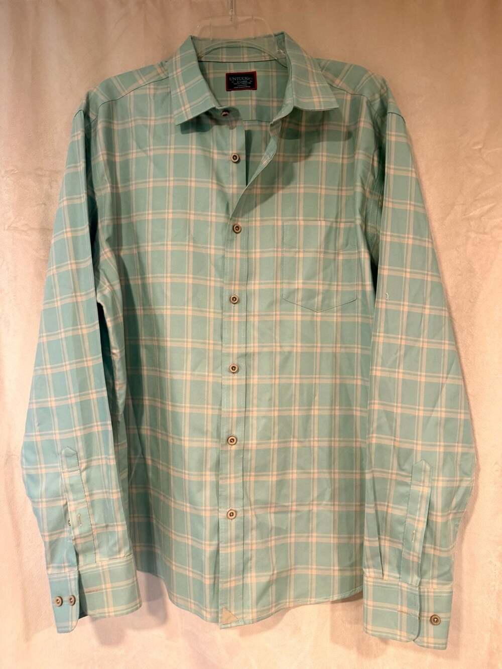 UNTUCKit Men's Slim Fit Wrinkle-Free Plaid Button-Down Shirt XL